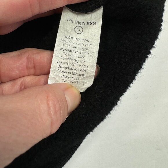 Talentless Hoodie Heavyweight Unisex Size XL Black - Picture 7 of 8